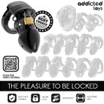 ADDICTED TOYS LOCKED - GAIOLA PARA PÃNIS CHASTITY DEPHHS 7,5 CM